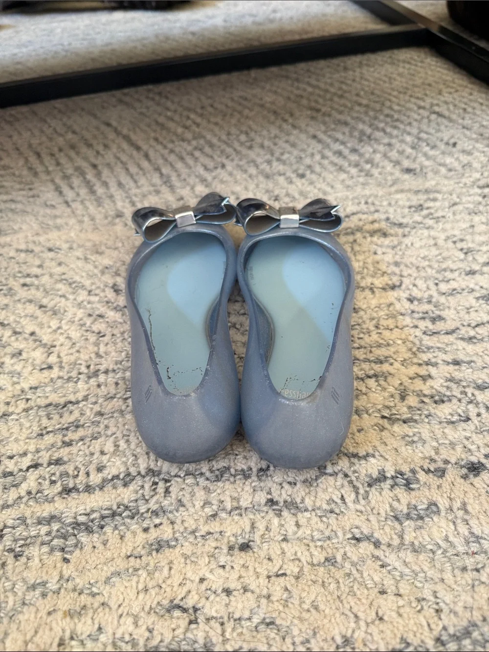 Melissa Metallic Blue Ballet Flats